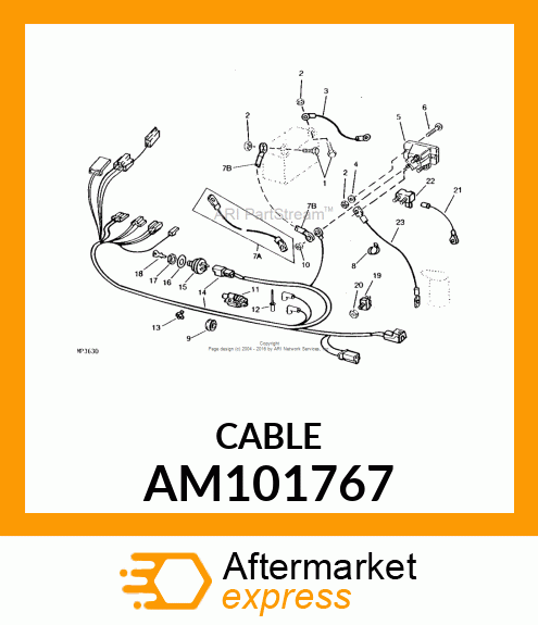 CABLE, BATTERY GROUND AM101767