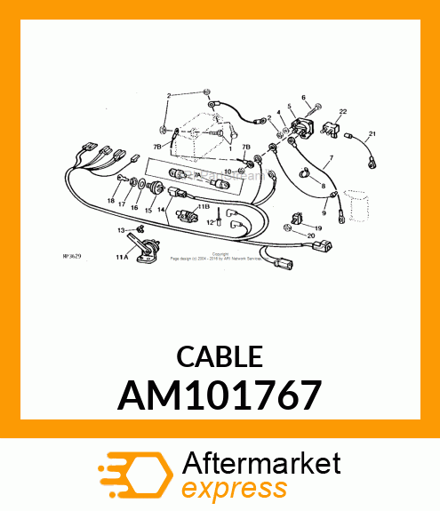 CABLE, BATTERY GROUND AM101767