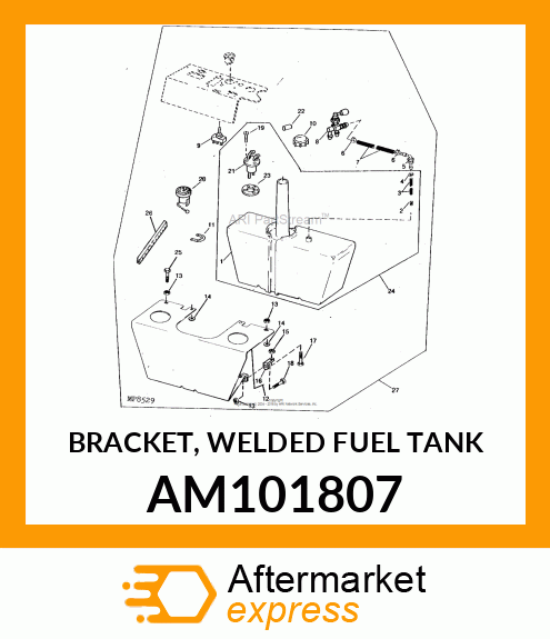 BRACKET, WELDED FUEL TANK AM101807