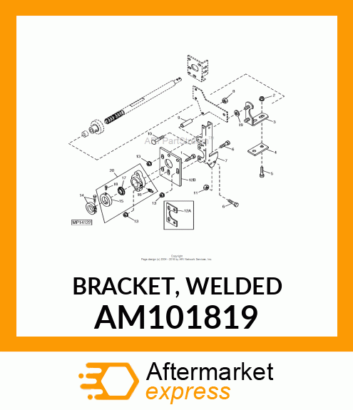 BRACKET, WELDED AM101819