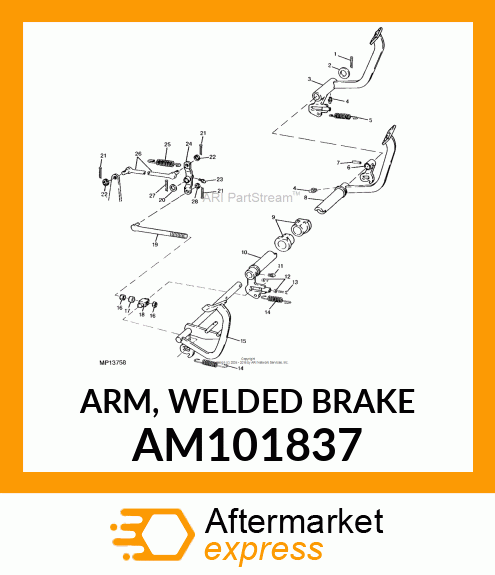 ARM, WELDED BRAKE AM101837