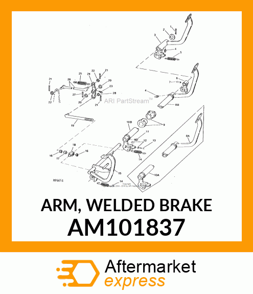 ARM, WELDED BRAKE AM101837