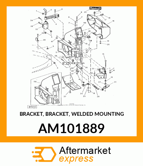 BRACKET, BRACKET, WELDED MOUNTING AM101889