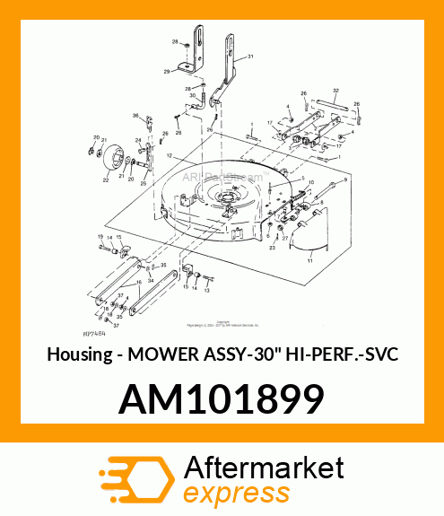 Housing - MOWER ASSY-30" HI-PERF.-SVC AM101899