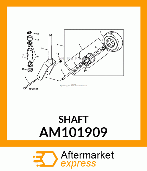 ARM, WELDED CASTER AM101909