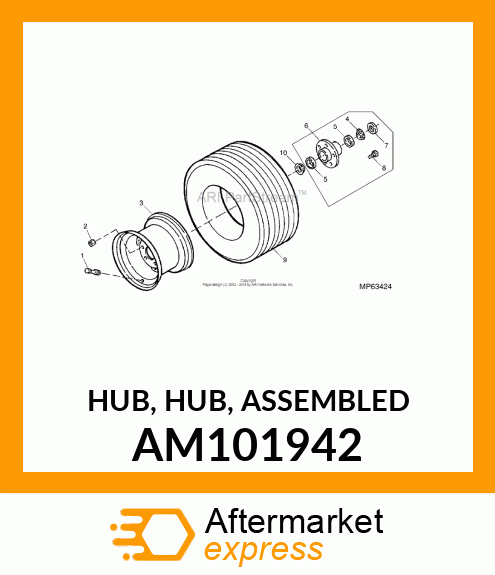 HUB, HUB, ASSEMBLED AM101942