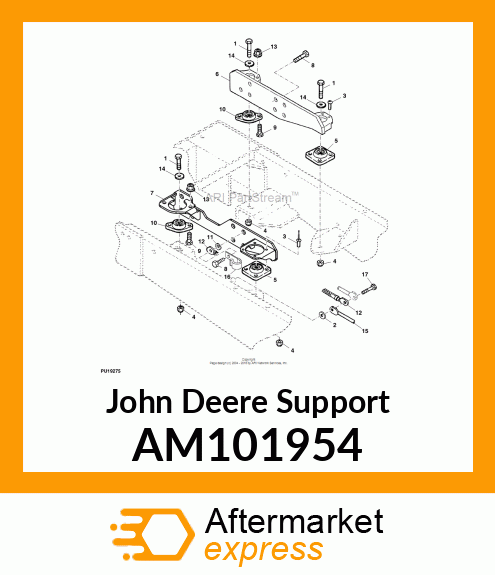 SUPPORT, SUPPORT, WELDED RH ENGINE AM101954
