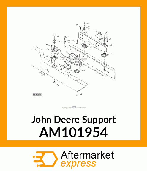SUPPORT, SUPPORT, WELDED RH ENGINE AM101954