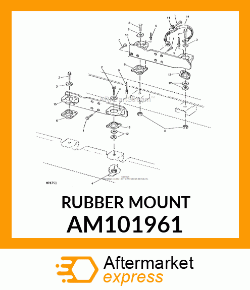 MOUNT, RUBBER ENGINE AM101961