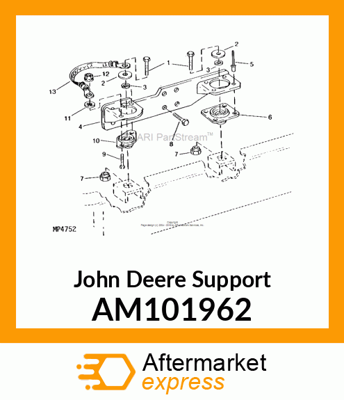 SUPPORT, WELDED RH ENGINE MOUNT AM101962