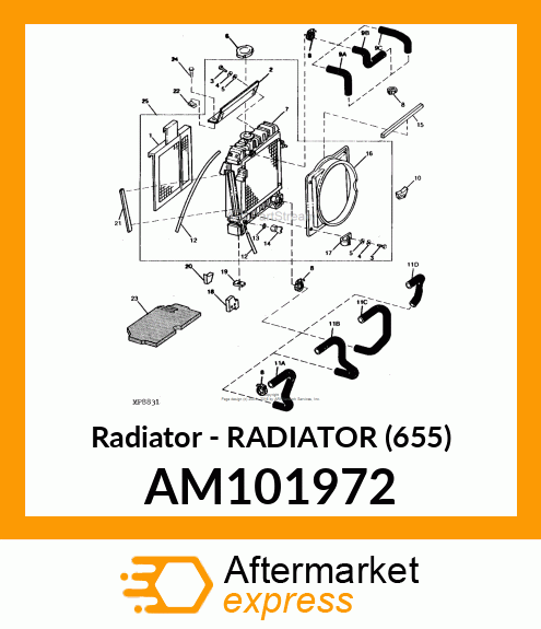 Radiator - RADIATOR (655) AM101972