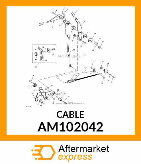 CONTROL, SPEED (CABLE ASSY) AM102042