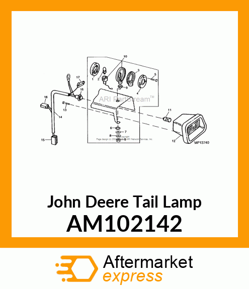 TAILLIGHT, RH ASSEMBLY AM102142