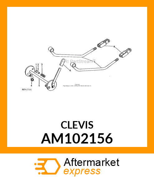 CLEVIS, WELDED DRAFT ROD AM102156