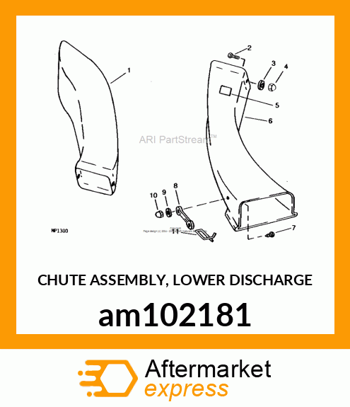 CHUTE ASSEMBLY, LOWER DISCHARGE am102181