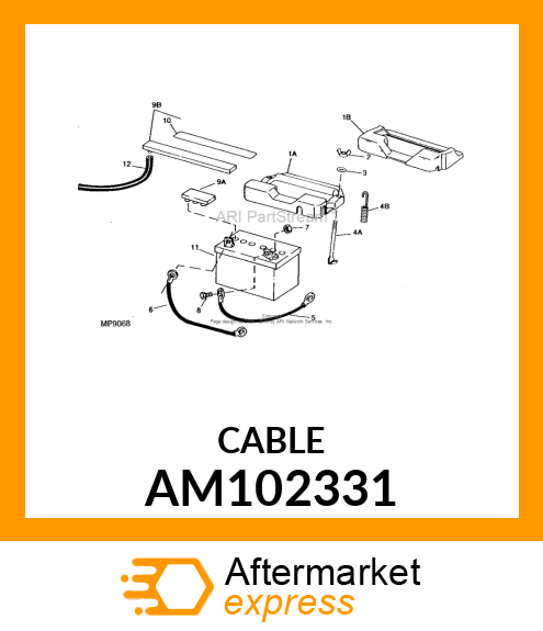 CABLE, POSITIVE BATTERY AM102331