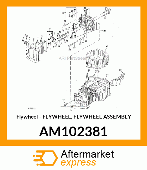 Flywheel - FLYWHEEL, FLYWHEEL ASSEMBLY AM102381