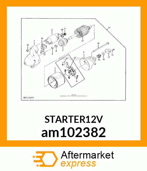 ELECTRIC STARTER ASSY am102382