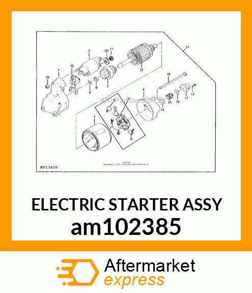 ELECTRIC STARTER ASSY am102385