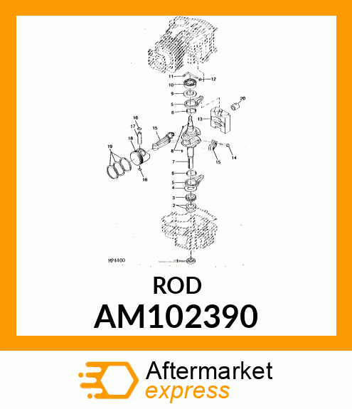 Connecting Rod - CONNECTING ROD ASSEMBLY, .5 AM102390