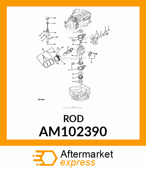 Connecting Rod - CONNECTING ROD ASSEMBLY, .5 AM102390