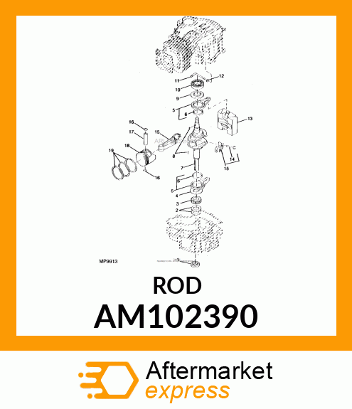 Connecting Rod - CONNECTING ROD ASSEMBLY, .5 AM102390