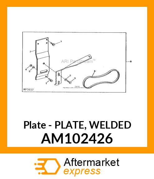 Plate - PLATE, WELDED AM102426