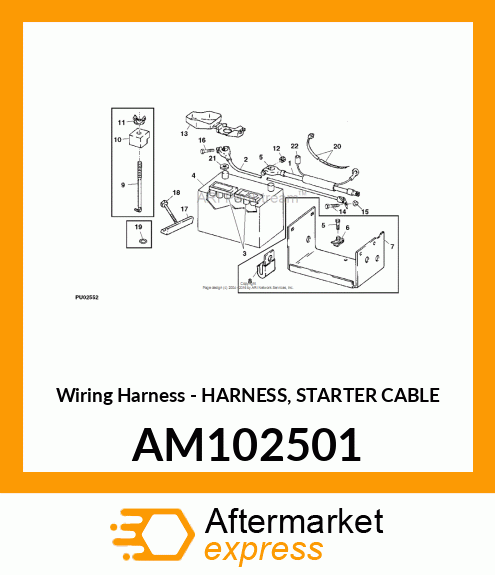 Wiring Harness - HARNESS, STARTER CABLE AM102501