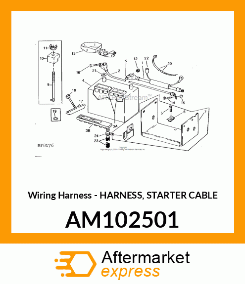 Wiring Harness - HARNESS, STARTER CABLE AM102501