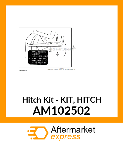 Hitch Kit - KIT, HITCH AM102502