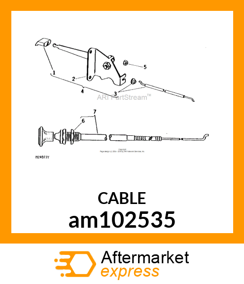 CHOKE CABLE ASSEMBLY am102535