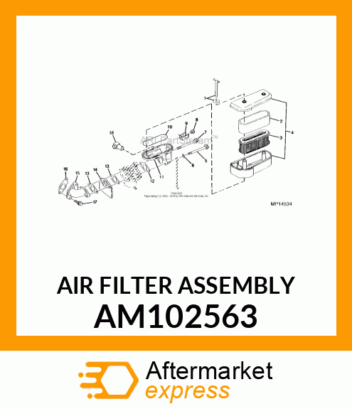 AIR FILTER ASSEMBLY AM102563
