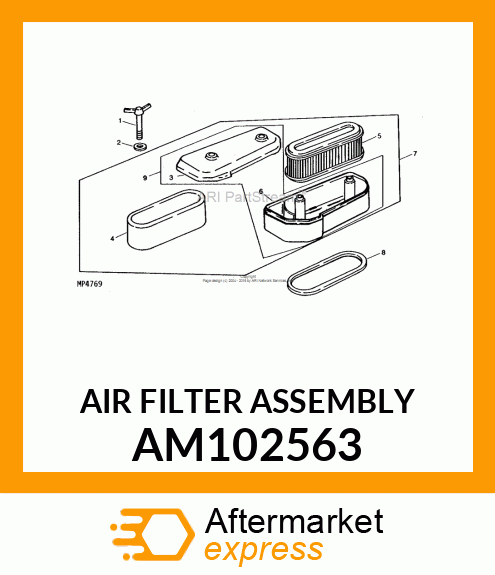 AIR FILTER ASSEMBLY AM102563