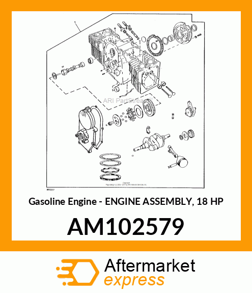 Gasoline Engine - ENGINE ASSEMBLY, 18 HP AM102579