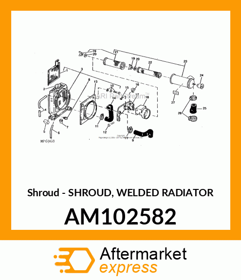 Shroud - SHROUD, WELDED RADIATOR AM102582