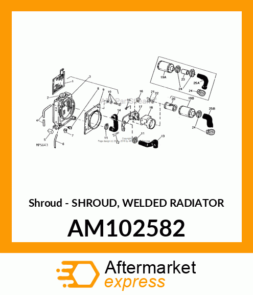 Shroud - SHROUD, WELDED RADIATOR AM102582