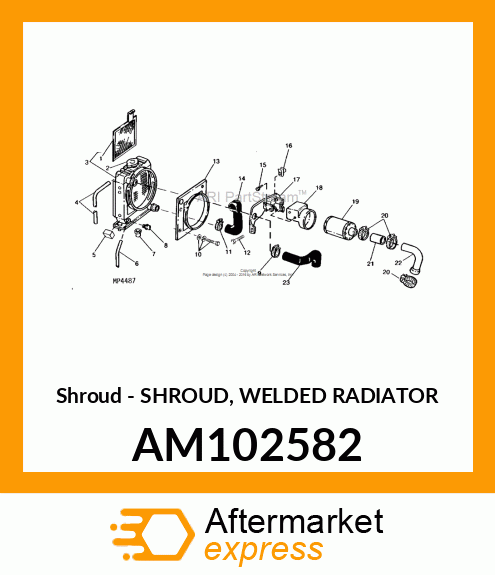 Shroud - SHROUD, WELDED RADIATOR AM102582