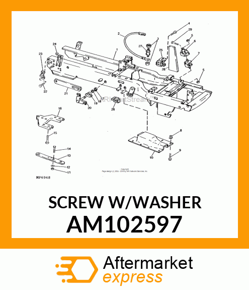 SCREW AND WASHER ASSEMBLY AM102597