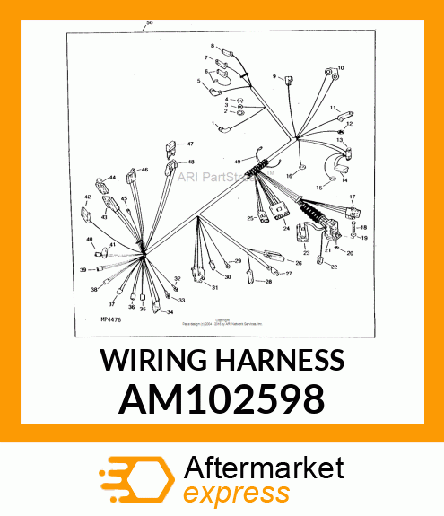 Wiring Harness - HARNESS, MAIN WIRING AM102598