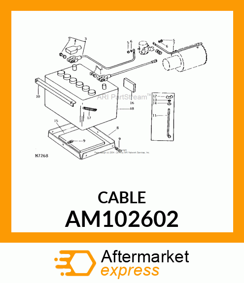 CABLE, NEGATIVE BATTERY AM102602