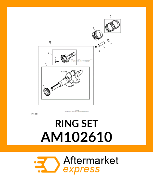 PISTON RING SET STD. AM102610