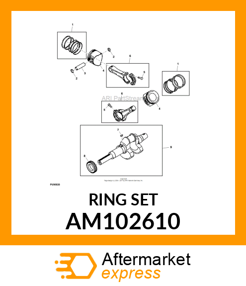 PISTON RING SET STD. AM102610