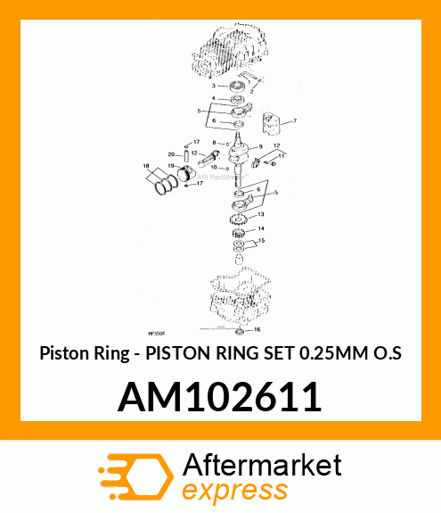 Piston Ring - PISTON RING SET 0.25MM O.S AM102611