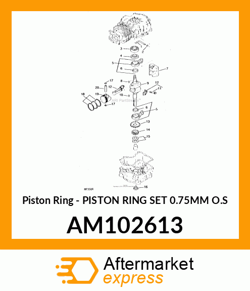 Piston Ring - PISTON RING SET 0.75MM O.S AM102613