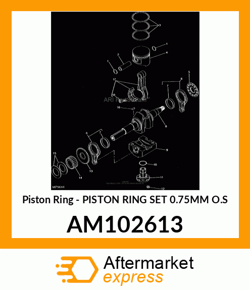 Piston Ring - PISTON RING SET 0.75MM O.S AM102613