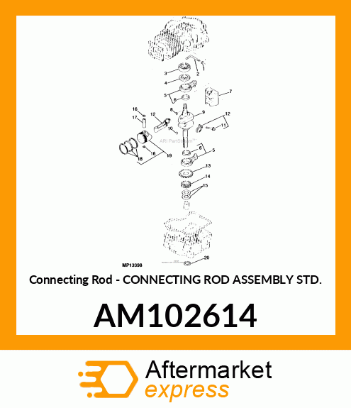 Connecting Rod - CONNECTING ROD ASSEMBLY STD. AM102614