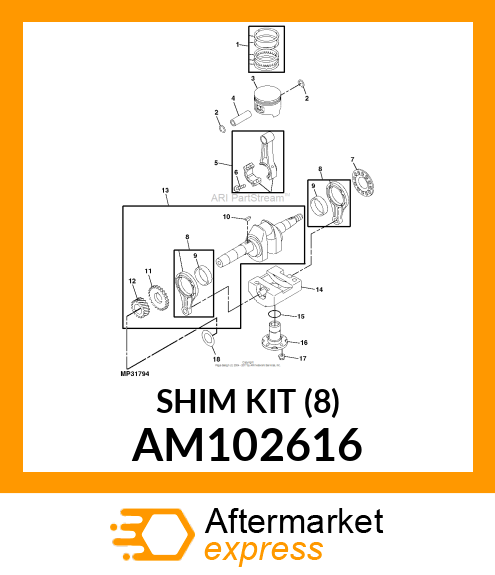 SHIM KIT (8) AM102616