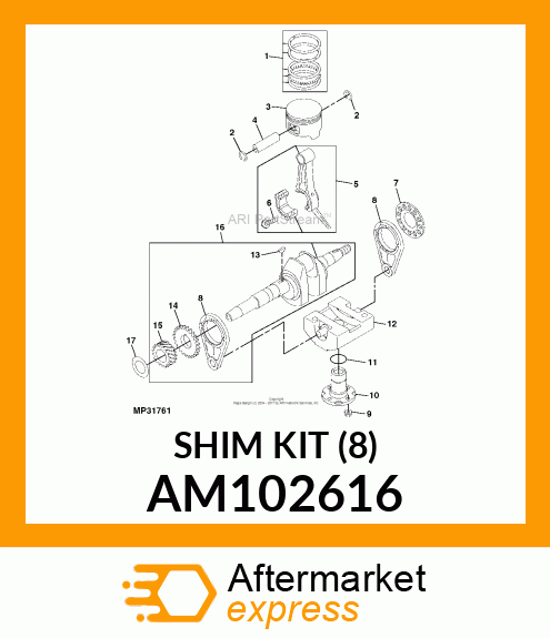 SHIM KIT (8) AM102616