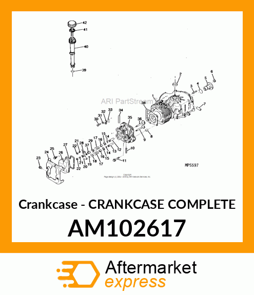 Crankcase - CRANKCASE COMPLETE AM102617