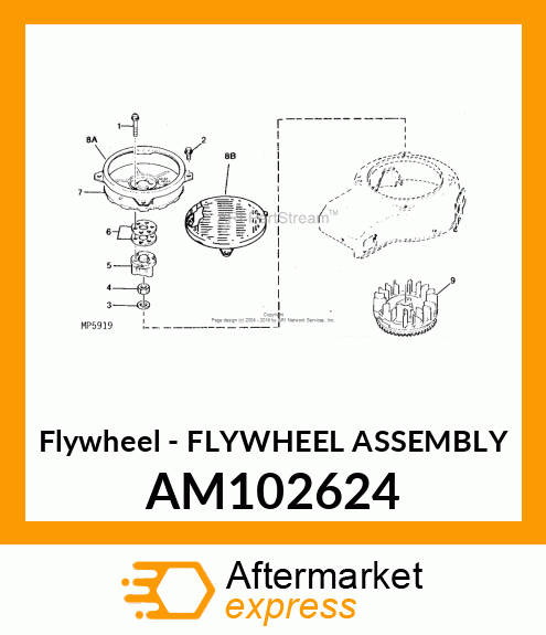 Flywheel - FLYWHEEL ASSEMBLY AM102624